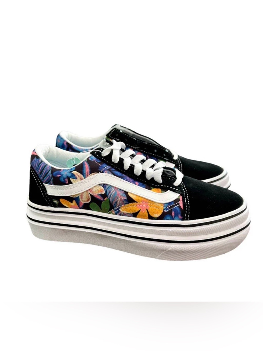 Vans Super ComfyCush O Tropicali  Sneakers in Black Floral size 5 women’s new